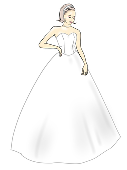 Wedding dress, A line Wedding dress, A line