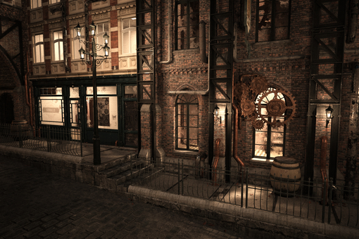 Magical country night street corner Magical country night street corner
