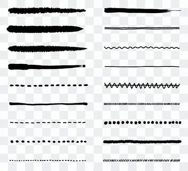 Handwritten line set Handwritten line set