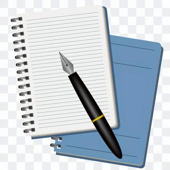 Notes and fountain pens Notes and fountain pens
