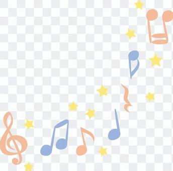 Cute music notes-pastel colors red blue yellow 3 colors Cute music notes-pastel colors red blue yellow 3 colors