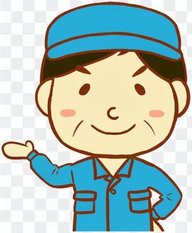 Work clothes (middle-aged man - information) "blue" Work clothes (middle-aged man - information) "blue"