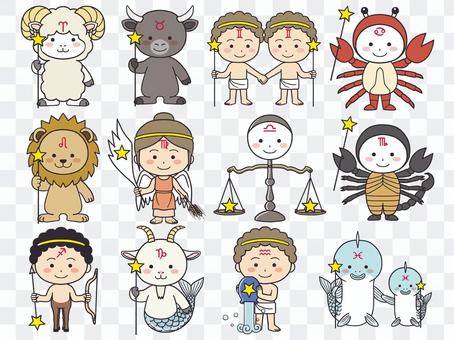 12 constellation character set 12 constellation character set