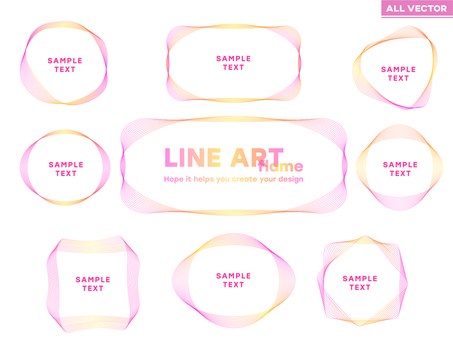 Frame material Autumn Warm line art Frame material Autumn Warm line art