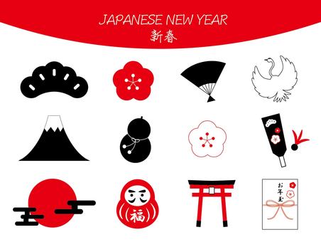 New Year's card illustration New Year's card illustration