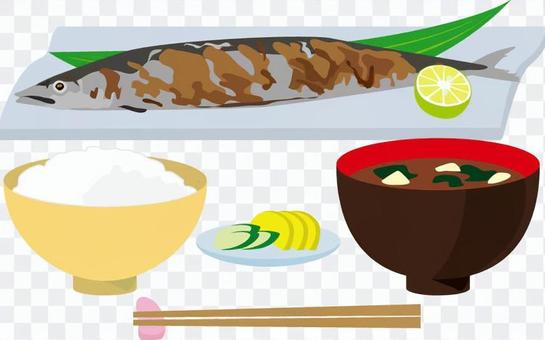Set meal of autumn sweetfish Set meal of autumn sweetfish