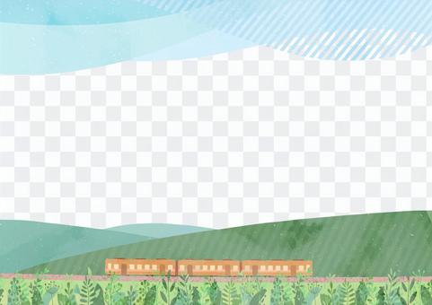 Gentle background material for trains and satoyama Gentle background material for trains and satoyama
