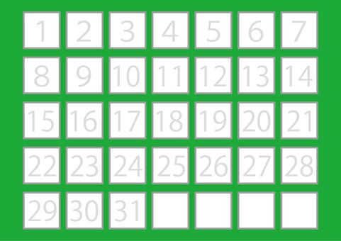 5 illustrations (squares, squares, numbers, green) 5 illustrations (squares, squares, numbers, green)