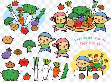Variety of vegetable characters Variety of vegetable characters