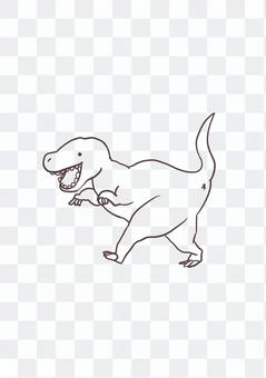 ティラノサウルスのぬりえ ティラノサウルスのぬりえ