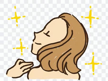 A woman with a profile A woman with a profile