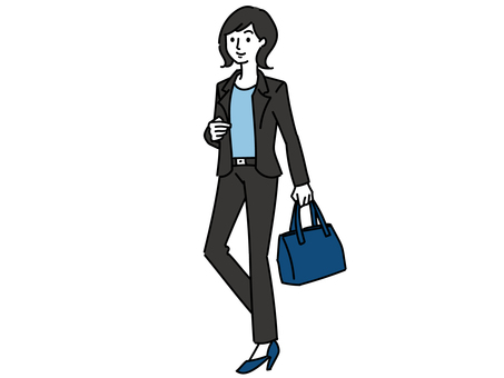 Illustration of a woman in a pant suit Illustration of a woman in a pant suit