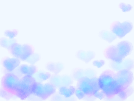 Watercolor heart background / frame (blue) Watercolor heart background / frame (blue)