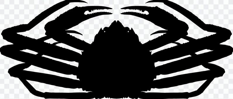 Matsuba crab _ Silhouette _ black Matsuba crab _ Silhouette _ black