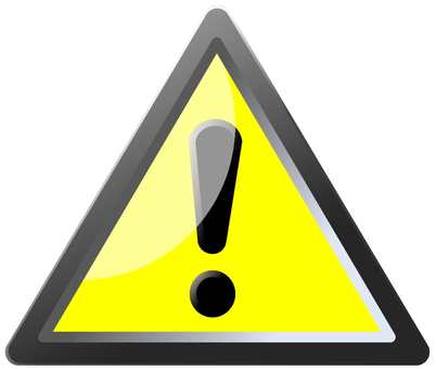 "Caution mark / yellow triangle" icon 2 "Caution mark / yellow triangle" icon 2