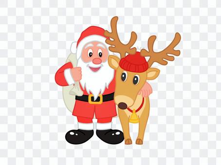 Santa and reindeer Santa and reindeer