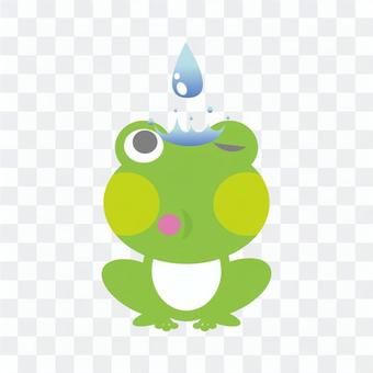 Frog that got a drop of water Frog that got a drop of water