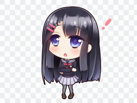 Uniforms girl with black hair _ C 2 Uniforms girl with black hair _ C 2