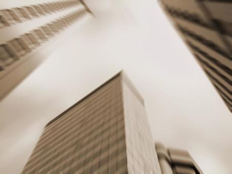 Skyscraper looking up 3 Building swaying due to an earthquake Skyscraper looking up 3 Building swaying due to an earthquake