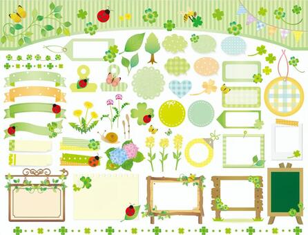 Material collection of spring and early summer Material collection of spring and early summer