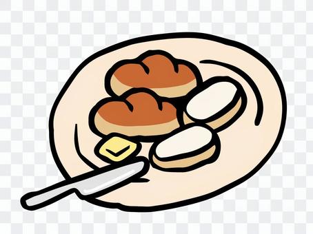 パンとバターとバターナイフ パンとバターとバターナイフ