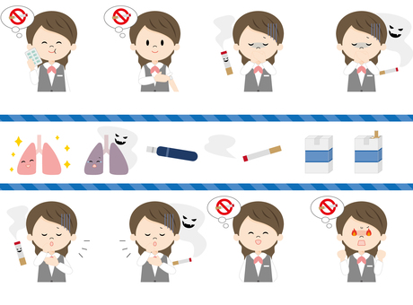 Female receptionist_smoking Female receptionist_smoking