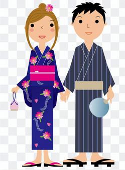 Yukata couple Yukata couple