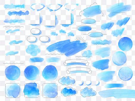 Watercolor layout_Blue sky Watercolor layout_Blue sky