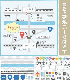 Map parts set material set Map parts set material set