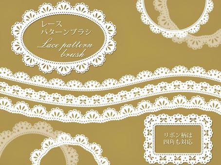 Lace pattern brush set Lace pattern brush set