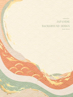 New Year's card Qinghai wave Japan background 14 New Year's card Qinghai wave Japan background 14