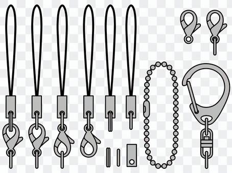 Keychain bracket - silver Keychain bracket - silver