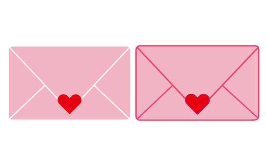Confession of love Heart letter (set with and without main line) Confession of love Heart letter (set with and without main line)