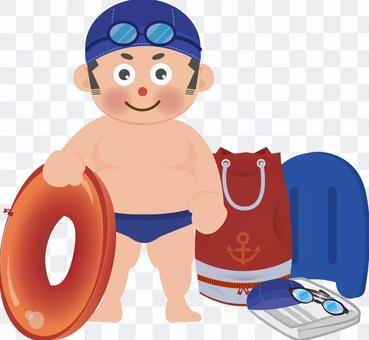 Boy in swimsuit Boy in swimsuit
