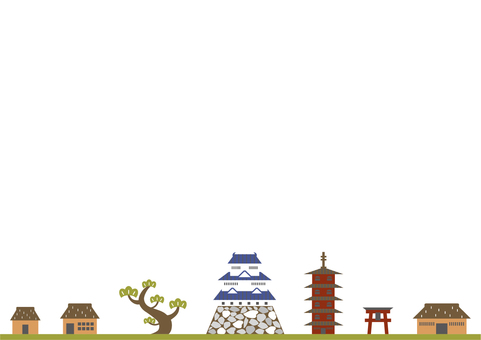 Castle town scenery Castle town scenery