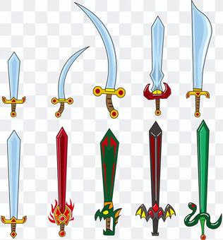 Various sword sets Various sword sets