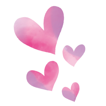 Watercolor hand-painted heart Watercolor hand-painted heart