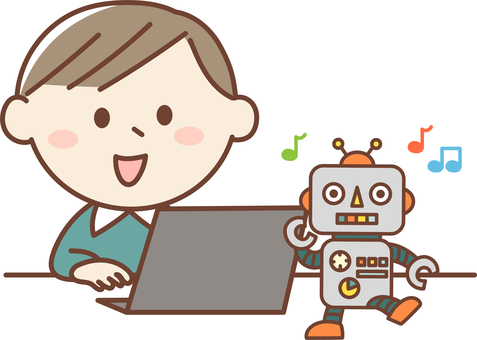 Boy robot programming Boy robot programming