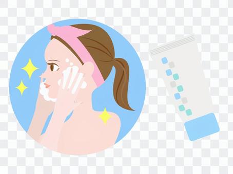 Women washing their face Women washing their face