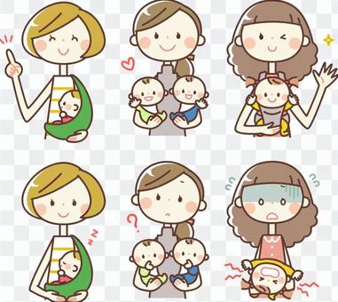 Simple person _ mother and baby Simple person _ mother and baby