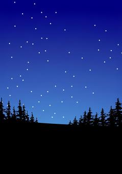 Night sky in winter Night sky in winter