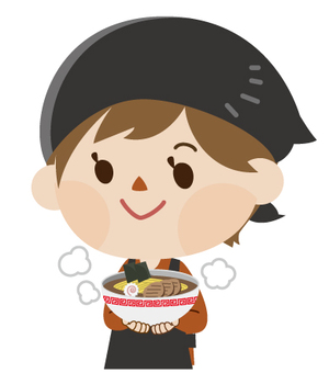 Ramen shop woman Ramen shop woman