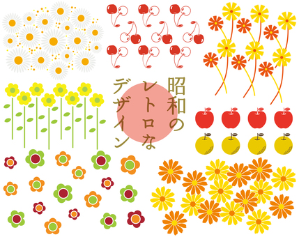 Showa retro pattern design Showa retro pattern design
