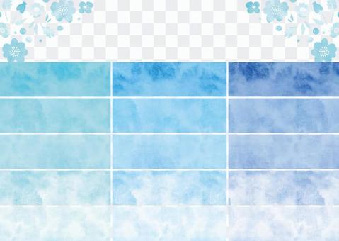 Watercolor pattern swatch part 3 blue Watercolor pattern swatch part 3 blue