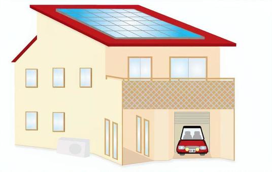 House with solar panel House with solar panel
