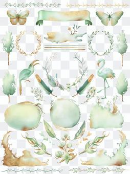Gold and green treatment Gold and green treatment