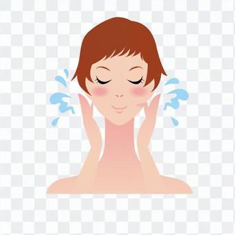 Women washing their face Women washing their face