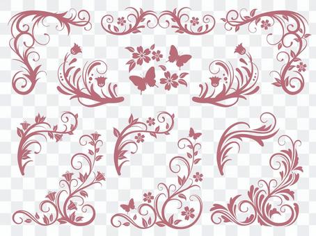 Gorgeous floral ornament set Gorgeous floral ornament set