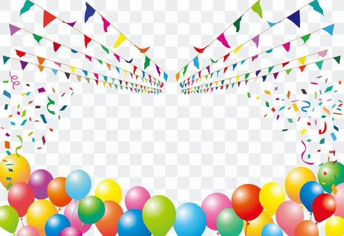 Garland flag sports day balloon confetti balloon decoration Garland flag sports day balloon confetti balloon decoration