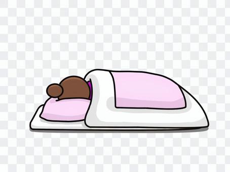 Futon sleeping person Futon sleeping person